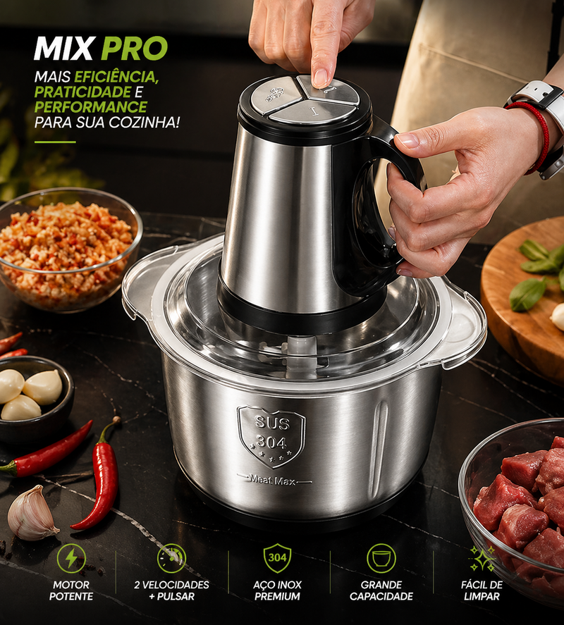 Triturador de Alimentos e Descascador de Alho MixPro™