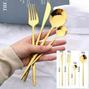Conjunto de Talheres Dourado Luxy 24 Peças - HOMEFY