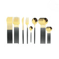 Conjunto de Talheres Dourado Luxy 24 Peças - HOMEFY
