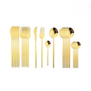 Conjunto de Talheres Dourado Luxy 24 Peças - HOMEFY